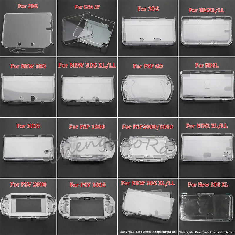 Crystal Protective Case Cover Hard Shell Skin Case For NDSL 