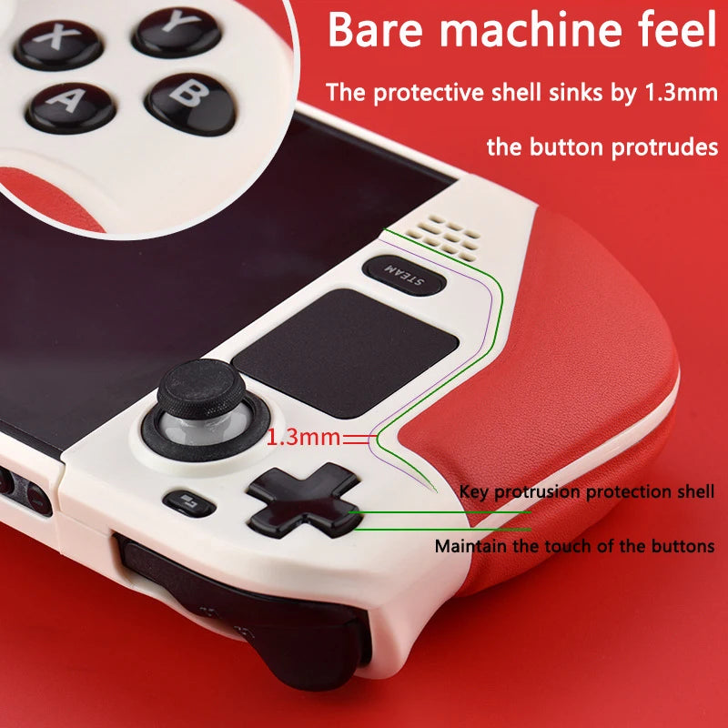 Full Protective Case for Steam Deck Cowhide Wrap Host Protec