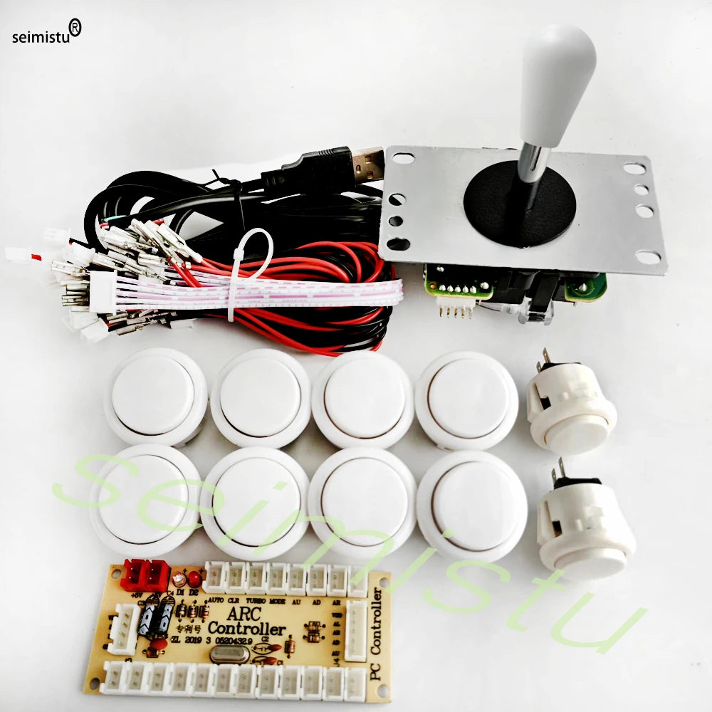 Copy SANWA Kit Game Machine Arcade Console DIY Kit Push Buttons For PC Raspberry Pi Zero Delay USB Board Controller