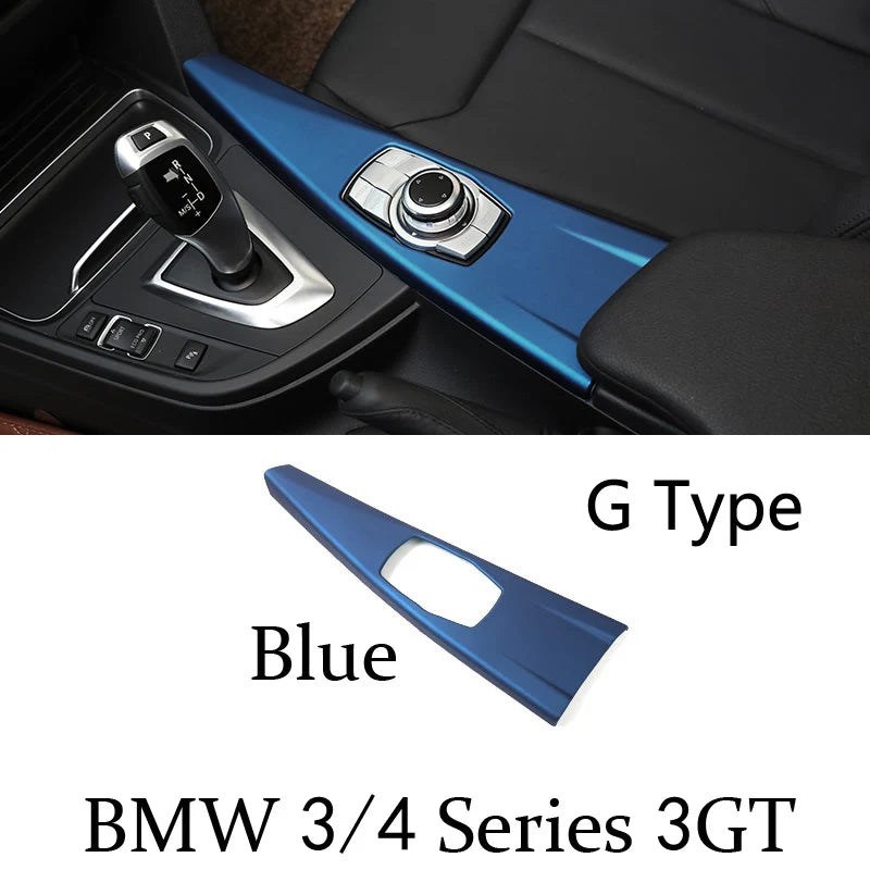 Chrome Car Styling CD Panel Switch Button Cover Sticker Trim For BMW 3 4 Series F30 F32 F34 F35 F36 320i 318i Inner Accessories