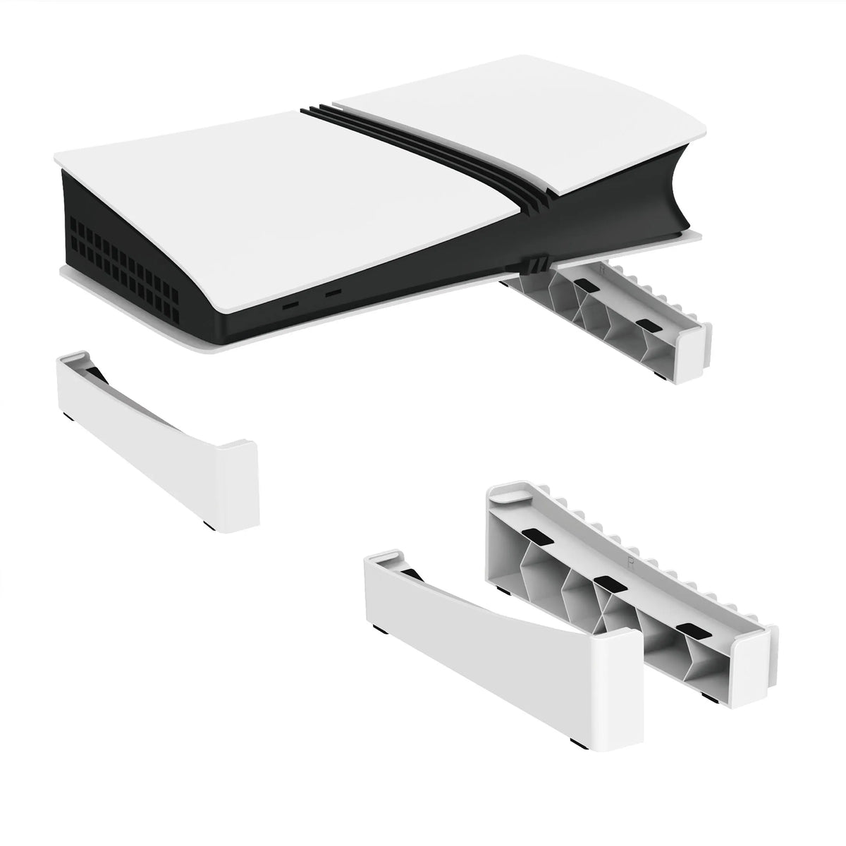 Horizontal Stand for PS5 Slim & Pro Console and Hold 12 Game Disc Compatible with PlayStation 5 Slim/Pro Disc & Digital Edition
