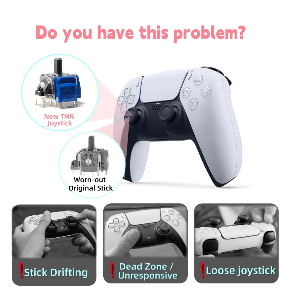 Hall/TMR Electromagnetic Joystick for PS5 PS4 Controller Thu