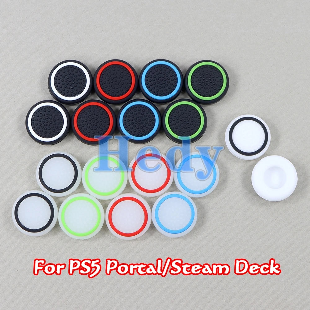2PCS For PS5 Portal Luminous Thumb Grip Cap Silicone Soft Jo
