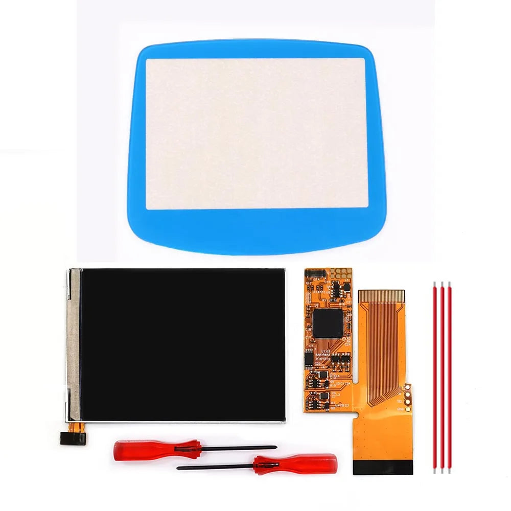 HISPEEDIDO For GBA V2 IPS LCD Backlight Kits With Pre-cut Shell 10 Levels High Brightness Adjustment for Game Boy Advance Consol