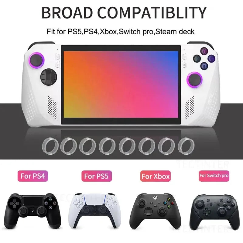 8pcs Silicone Joystick Caps for PS5/PS4/Steam Deck/ROG Ally 