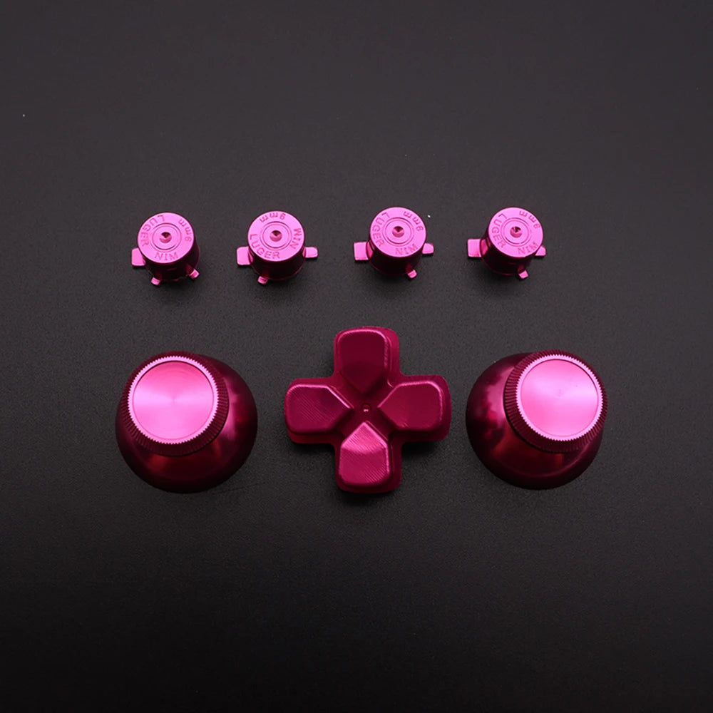 Gold BLACK Red Blue Custom Metal Thumbsticks Analogue Controller Bullet Buttons Chrome D-pad for Sony PS5 Controllers