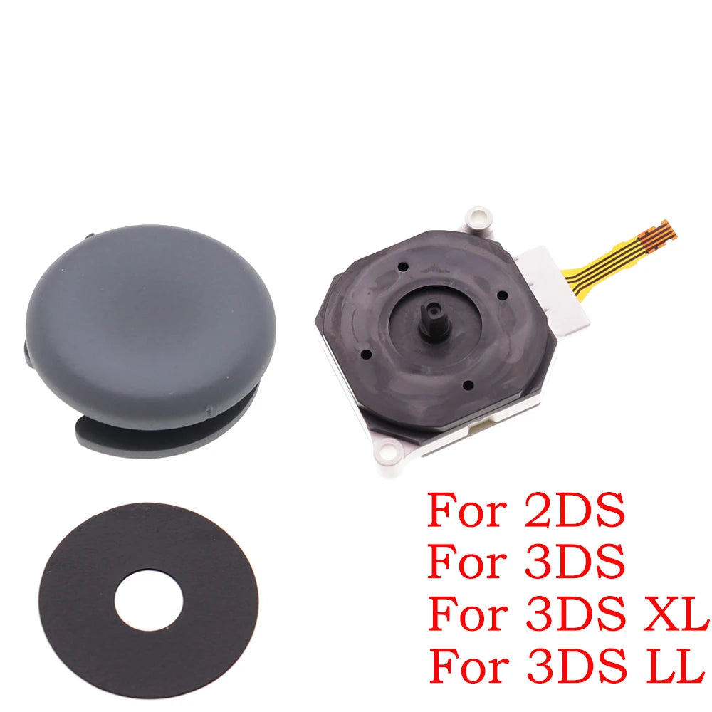 1set Plastic Hard Thumbstick Thumb Stick Joystick + Cap + Pa