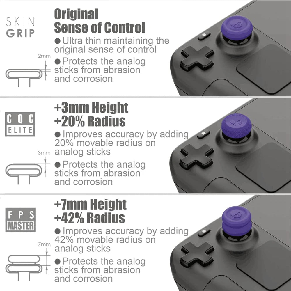 6Pcs Thumb Grip for Steam Deck OLED ROG Ally X Analog Stick 